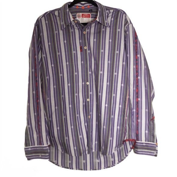 Robert Graham Button Up- Large- Striped/Plaid - Picture 2 of 9